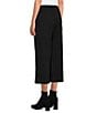 Color:Black - Image 6 - Cotton Jersey Straight Leg Pull-On Cropped Pants