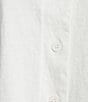 Bryn Walker Cotton Jersey Wide Pointed Collar Long Sleeve Button-Front Jacket, Color:White - Image 5