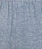 Bryn Walker Cross-Dyed Linen Elastic Waist Straight Leg Pintuck Coordinating Pants, Color:Rimini - Image 4