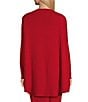 Bryn Walker Dimitri French Terry Drape Neck Long Dolman Sleeve High-Low Tunic - Image 2