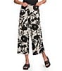 Bryn Walker Ella Printed Flat Front Elastic Wide Leg Crop Pants - Image 1