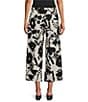 Bryn Walker Ella Printed Flat Front Elastic Wide Leg Crop Pants - Image 2