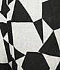 Bryn Walker Ella Woven Prisma Print Wide-Leg Pull-On Coordinating Crop Pants, Color:Cream - Image 4
