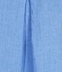 Bryn Walker Fran Light Linen Round Neck 3/4 Ruffle Sleeve Shirt - Image 4