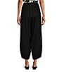 Color:Black - Image 2 - Genie Light Linen Balloon Pull-On Cropped Pants