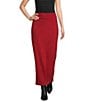 Bryn Walker Grey French Terry Slim Pull-On Pencil Coordinating Skirt - Image 5