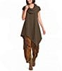 Bryn Walker Hamish Encanto Print Draping Side Peaks Pull-On Pants - Image 3