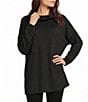 Bryn Walker Helga Ponti Knit Cowl Neck Long Dolman Sleeve Oversized Tunic - Image 1