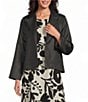 Bryn Walker Lewis Italian Raffia Notch Collar Neck Long Sleeve Jacket - Image 1