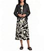 Bryn Walker Lewis Italian Raffia Notch Collar Neck Long Sleeve Jacket - Image 3