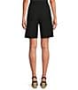 Bryn Walker Light Linen Flat-Front Elastic Back Waist Shorts - Image 2