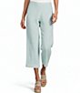 Bryn Walker Light Linen FLat Front Slim Leg Crop Pants - Image 1
