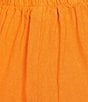 Bryn Walker Light Linen Flat Front Slim Straight Pull-On Crop Pants, Color:Zafferano - Image 4