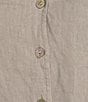 Bryn Walker Light Linen Mandarin Collar Long Sleeve Button Front Jacket - Image 4