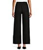 Bryn Walker Light Linen Pocketed Trouser Leg Pull-On Pants, Color:Black - Image 2