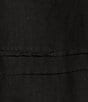 Bryn Walker Light Linen Round Neck 3/4 Sleeve Pintuck Detail Shirt, Color:Black - Image 4