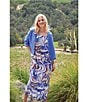 Bryn Walker Light Linen V-Neck 3/4 Sleeve Button Front Crop Cardigan, Color:Lisianthus - Image 6