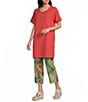 Bryn Walker Mara Light Linen Round Neck Short Sleeve Tunic - Image 1