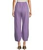 Color:Malva - Image 2 - Medina Cotton Gauze Wide Lantern Tapered Pull-On Coordinating Cropped Pants