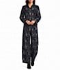 Bryn Walker Medina Velvet Chenille Printed Wide-Leg Coordinating Pull-On Pants - Image 2