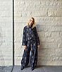 Bryn Walker Medina Velvet Chenille Printed Wide Leg Coordinating Pull-On Pants - Image 6