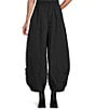Bryn Walker Memory Crunch Elastic Waist Wide Leg Lantern Pants, Color:Black - Image 1