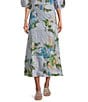 Bryn Walker Memory Crunch Taffeta Bias Printed A-Line Pull-On Coordinating Skirt, Color:Lilla - Image 1