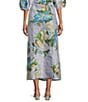Bryn Walker Memory Crunch Taffeta Bias Printed A-Line Pull-On Coordinating Skirt, Color:Lilla - Image 2
