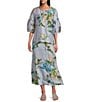 Bryn Walker Memory Crunch Taffeta Bias Printed A-Line Pull-On Coordinating Skirt, Color:Lilla - Image 3