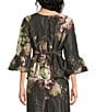 Bryn Walker Memory Crunch Taffeta Floral Print Wrap Coordinating Belt - Image 2