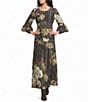Bryn Walker Memory Crunch Taffeta Floral Print Wrap Coordinating Belt - Image 3