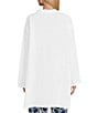 Bryn Walker Mirren Light Linen Point Collar Long Sleeve High-Low Oversized Shirt - Image 2