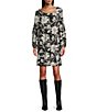 Bryn Walker Modal Ponti Floral Print Round Neck Long Sleeve Lantern Dress,Specials : American Fashion Style Bags On Sale