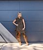 Bryn Walker Noa Memory Crunch Woven Cowl Neck Cap Sleeve Asymmetrical Tunic - Image 6