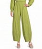 Bryn Walker Olivier Coordinating Cotton Jersey Knit Pull-On Oversized Lantern Pants - Image 1