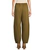 Bryn Walker Olivier French Terry Bamboo Pull-On Lantern Crop Pant - Image 2