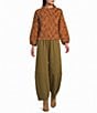 Bryn Walker Olivier French Terry Bamboo Pull-On Lantern Crop Pant - Image 3