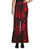 Bryn Walker Osca Giardino Coordinating Satin Elastic Waist Wide Leg Pants, Color:Jester - Image 1