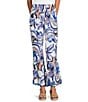 Bryn Walker Osca Printed Elastic Waist Wide Leg Pull-On Pants, Color:Iride - Image 1