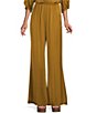 Bryn Walker Osca Woven Satin Wide-Leg Pull-On Coordinating Pants - Image 1