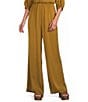 Bryn Walker Osca Woven Satin Wide-Leg Pull-On Coordinating Pants - Image 1