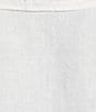 Color:White - Image 4 - Pennie Light Linen Cowl Neck Cap Sleeve Asymmetrical Hem Cropped Vest