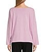 Color:Snowberry - Image 2 - Play Cotton Jersey Scoop Neck Long Sleeve Oversized Top