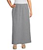 Bryn Walker Plus Check Seersucker Long A-Line Bias Skirt - Image 1