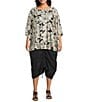 Bryn Walker Plus Cleo Memory Crunch Flat Front Ruched Skirt, Color:Black - Image 3