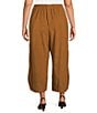 Bryn Walker Plus Cotton Corduroy Elastic Wait Patch Pocket Crop Pasha Pants, Color:Pinecone - Image 2