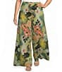 Bryn Walker Plus Giardino Flat Front Elastic Back Wide Leg Full Pants - Image 1