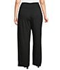 Bryn Walker Plus Otis Ponti Elastic Waist Wide Leg Pants, Color:Black - Image 2