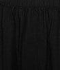 Bryn Walker Plus Size Casbah Light Linen Wide-Leg Cropped Pull-On Pants, Color:Black - Image 4