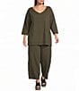 Bryn Walker Plus Size Casbah Oversized Pull-On Crop Pants - Image 3